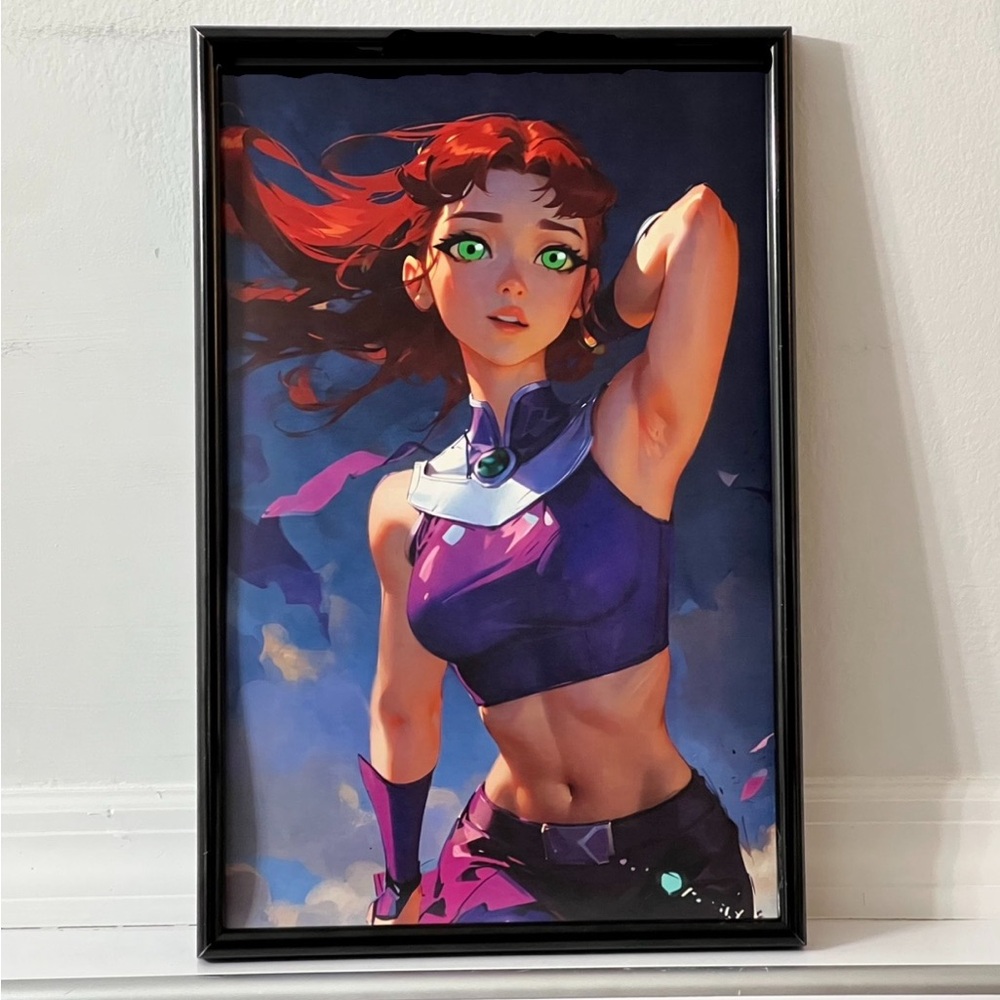 Teen Titans Starfire pinup girl art Poster